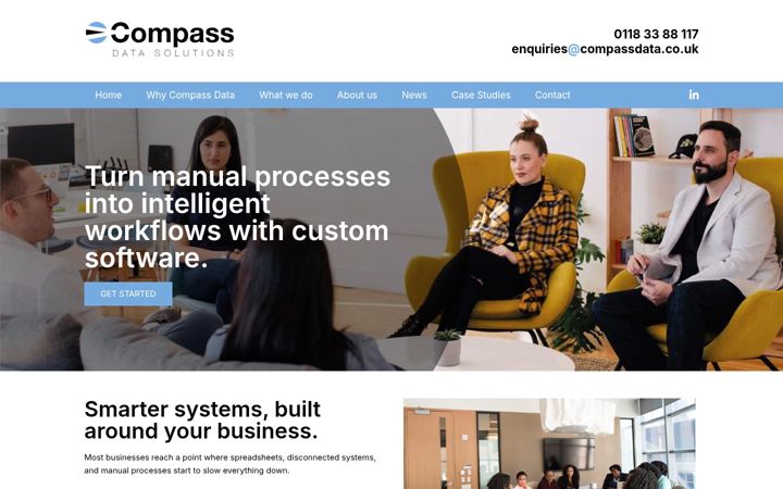 Screenshot of compassdata.co.uk