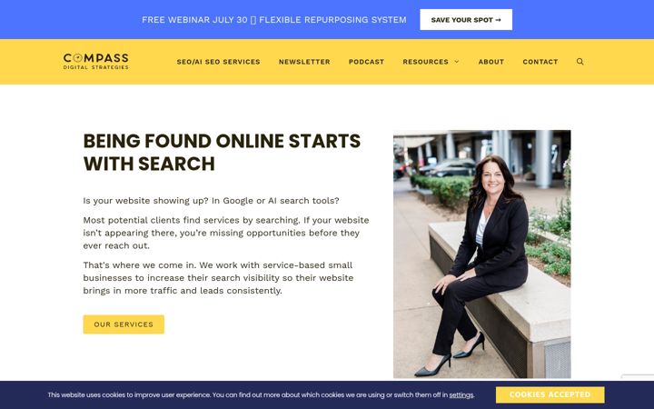 Captura de ecrã de compassdigitalstrategies.com