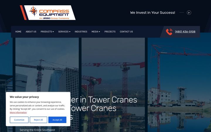 Screenshot of compassequipment.com