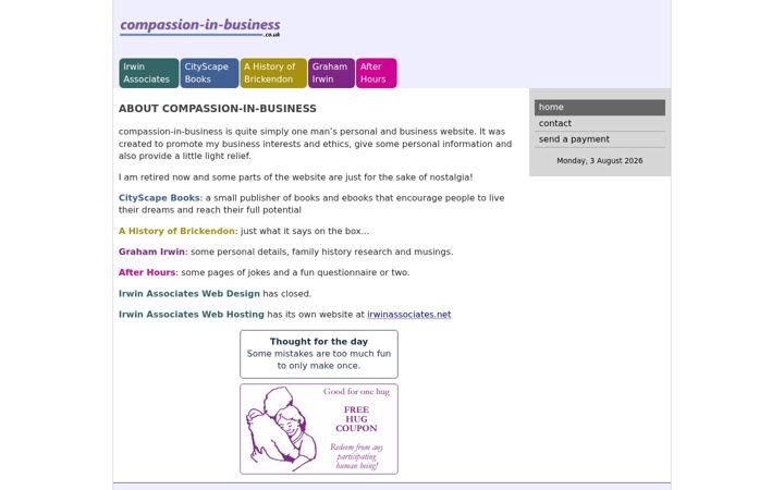 Screenshot of compassion-in-business.co.uk