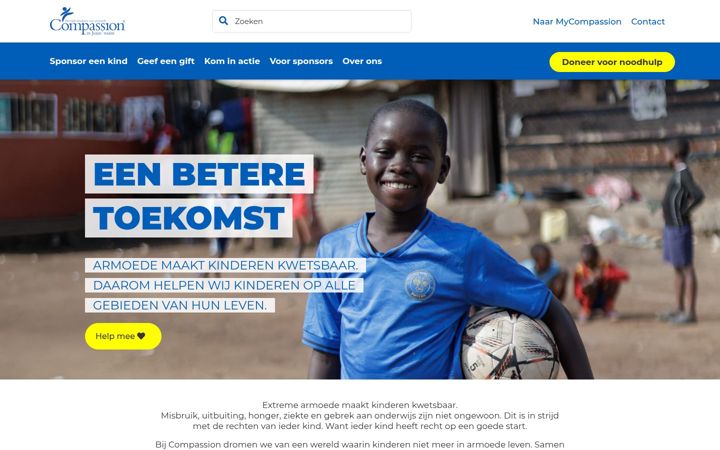 Skærmbillede af compassion.nl