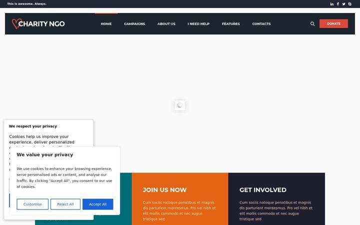 Screenshot of compassion4allhomes.com