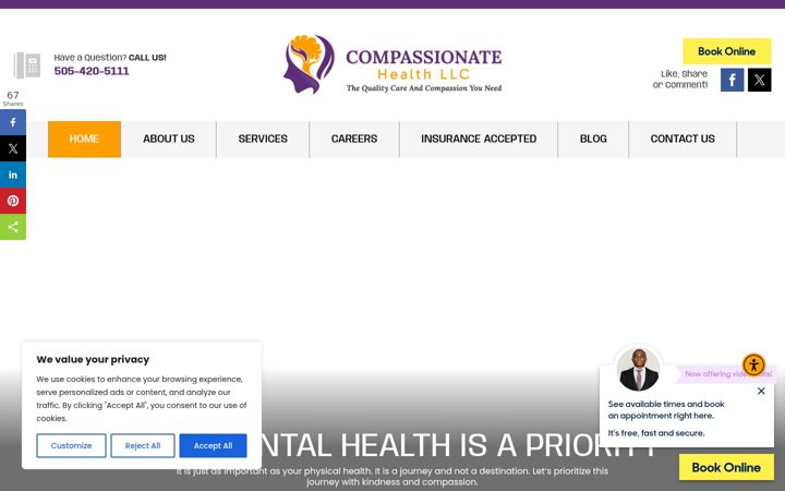 Screenshot of compassionate-health.com