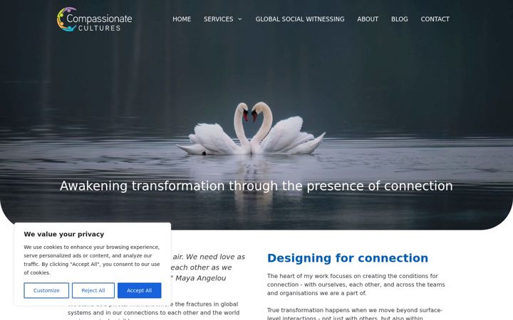 Screenshot of compassionatecultures.co.uk