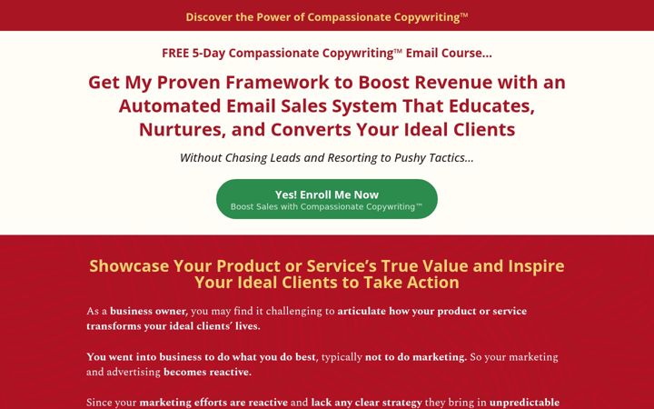 Screenshot of compassionateemailcourse.com