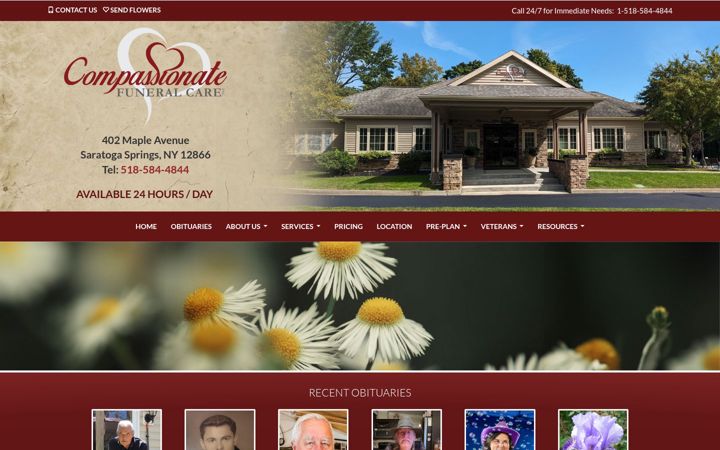 Screenshot of compassionatefuneralcare.com