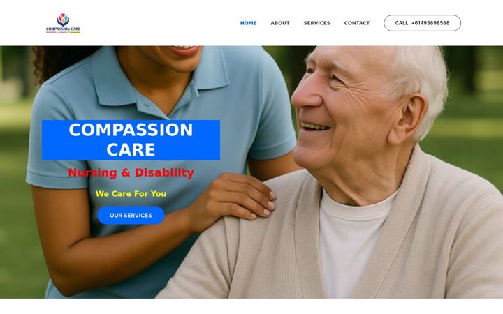 Screenshot of compassioncarend.com