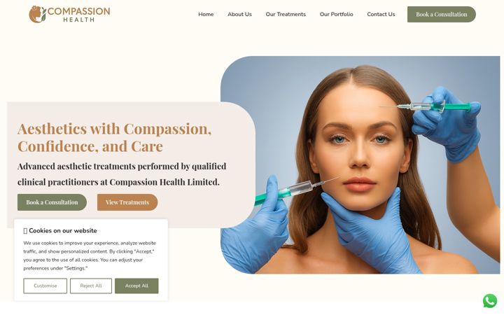 Ekrano kopija compassionhealthltd.co.uk