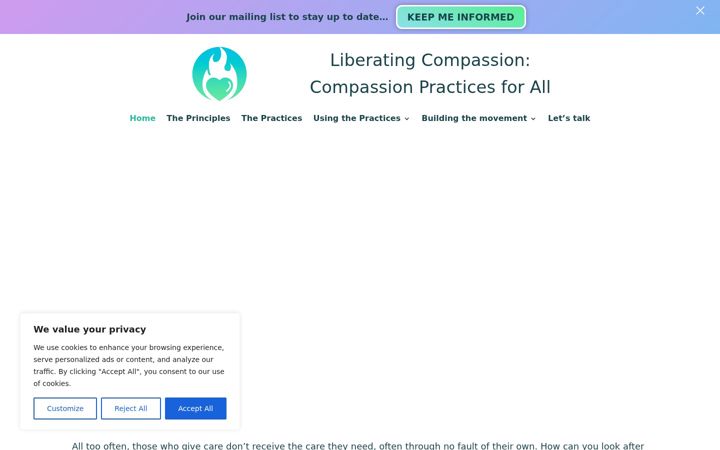 Screenshot of compassionpractices.net