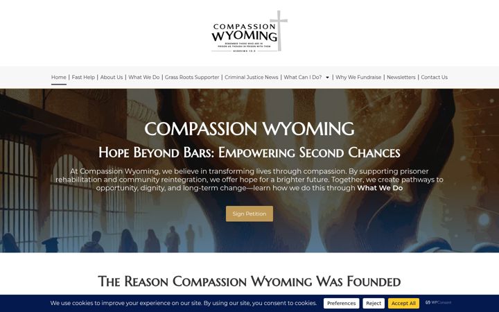 Captură de ecran a compassionwyoming.org