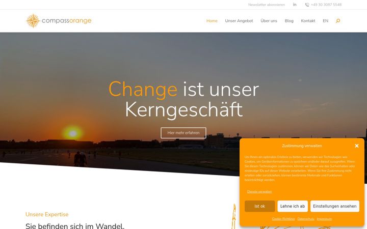 Screenshot of compassorange.de