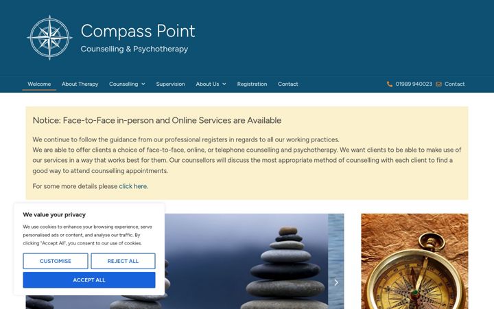 Screenshot of compasspointpotential.co.uk
