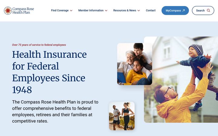Screenshot of compassrosebenefits.com