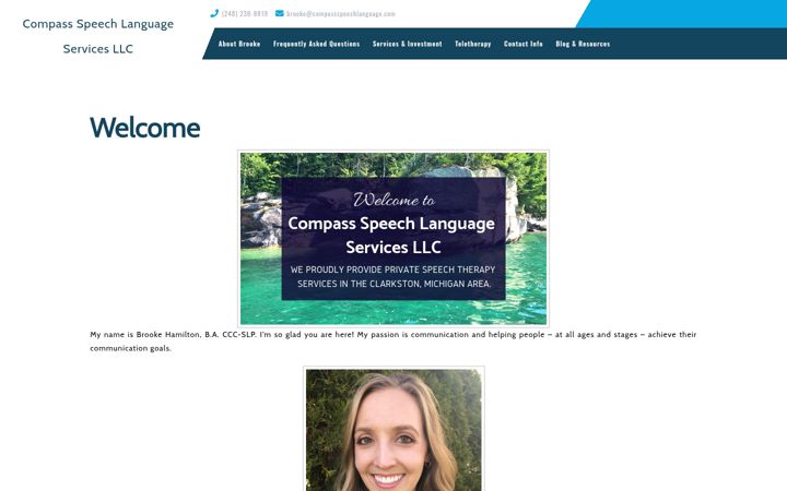 Screenshot of compassspeechlanguage.com