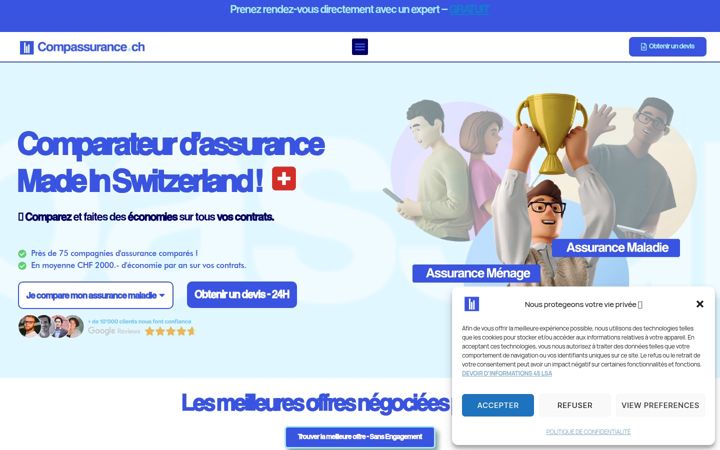 Screenshot of compassurance.ch