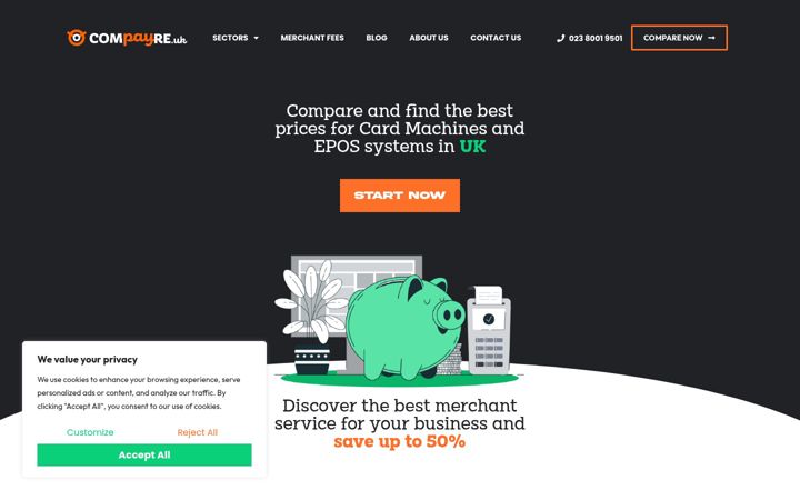 Screenshot of compayre.co.uk