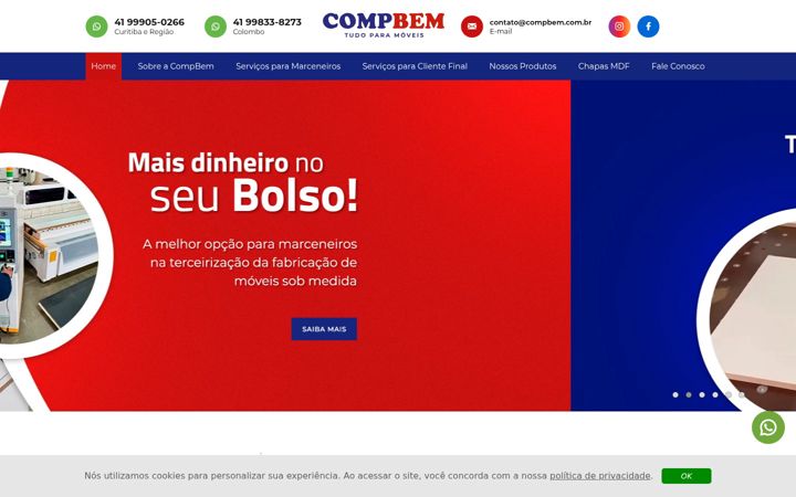 Screenshot of compbem.com.br
