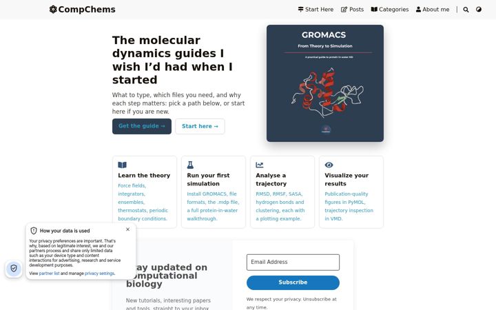 Screenshot of compchems.com