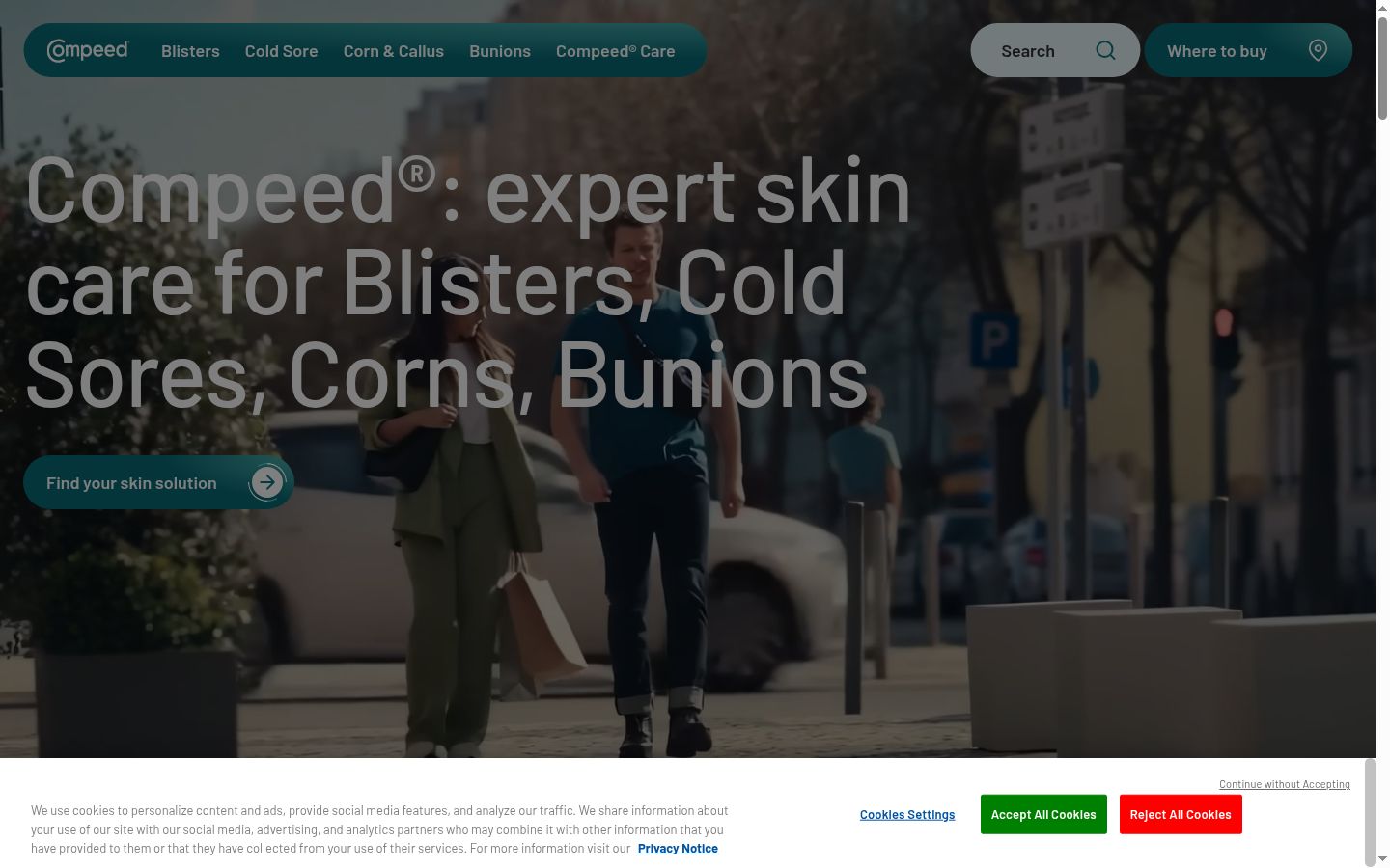 Sutikimo reklamjuostės, rodytos prieš bet kokią sąveiką, ekrano kopija