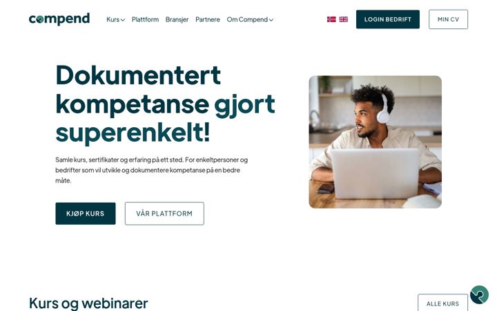 Screenshot of compend.it