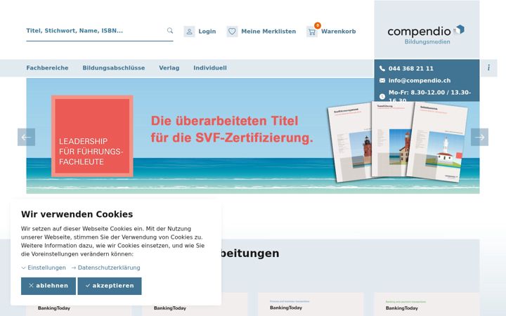 Screenshot of compendio.ch