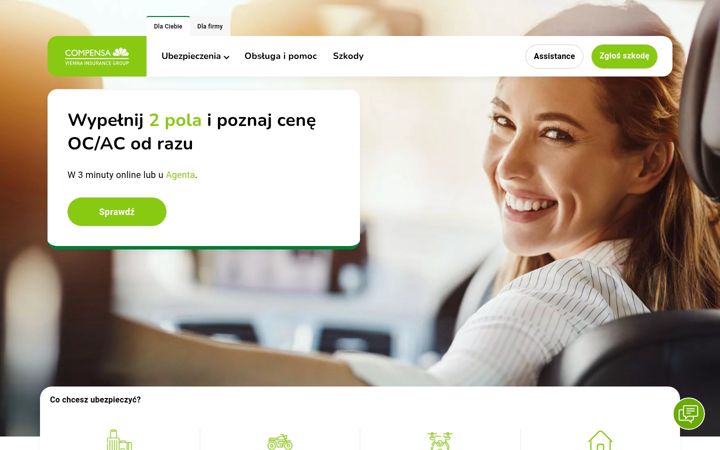 Screenshot of compensa.pl