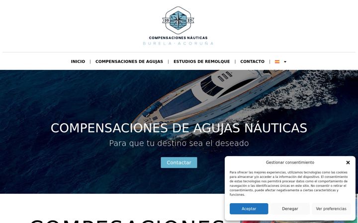 Screenshot of compensacionesnauticas.com