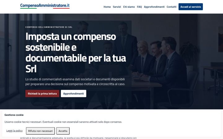 Skärmbild av compensoamministratore.it
