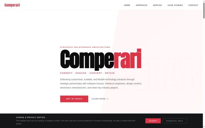 Screenshot of comperari.com