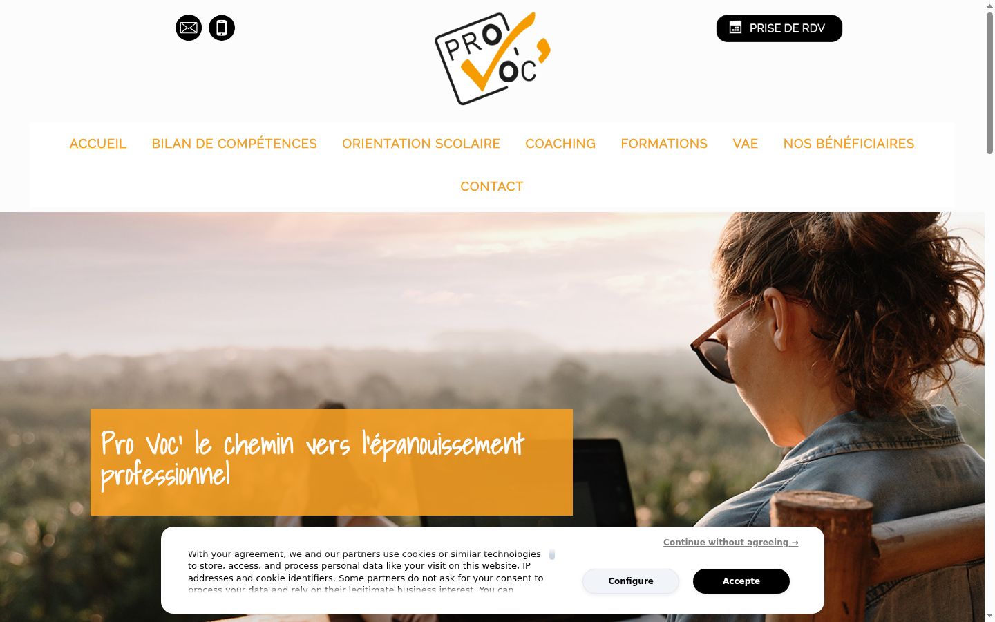 Screenshot des Einwilligungsbanners vor jeglicher Interaktion