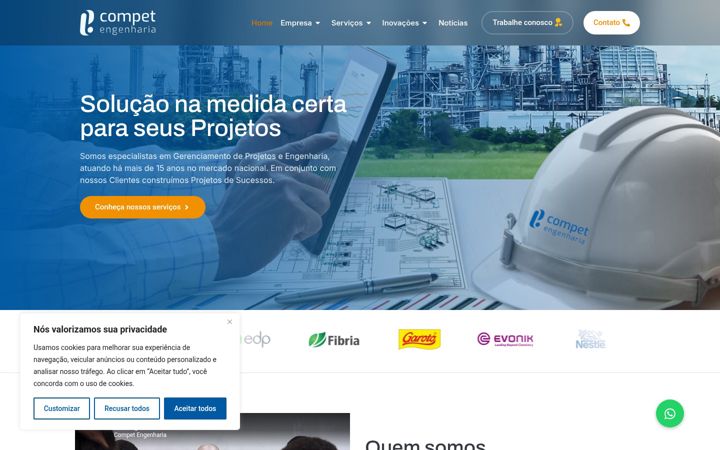 Snímek obrazovky competengenharia.com.br