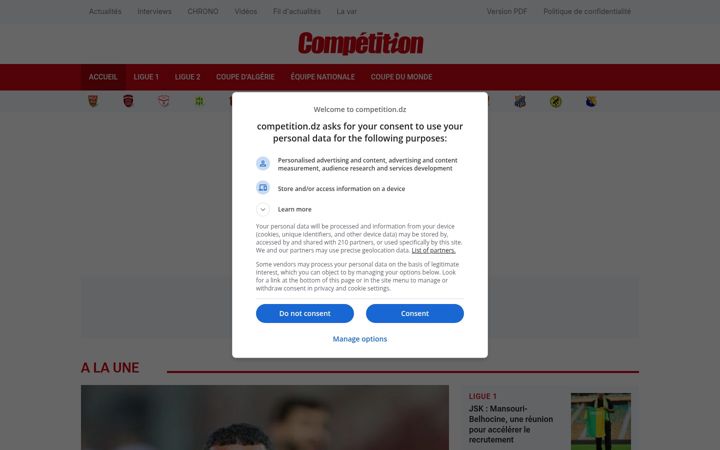 Screenshot of competition.dz