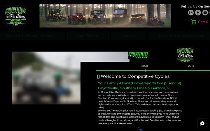 Screenshot of competitivecyclesnc.com