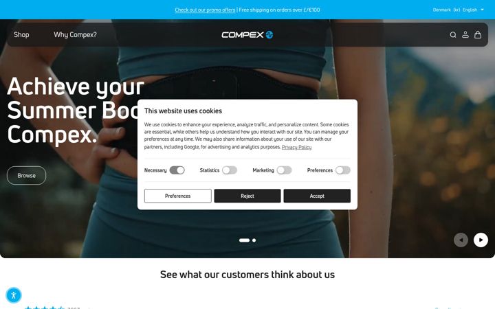 Screenshot of compex.com