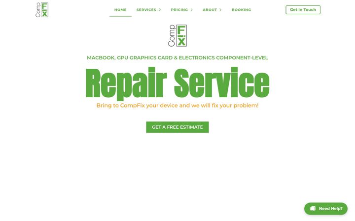 Screenshot of compfix.ca