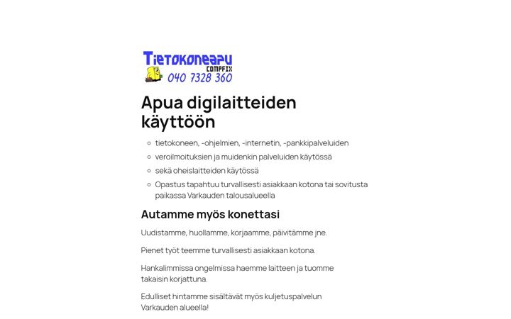 Skærmbillede af compfix.fi