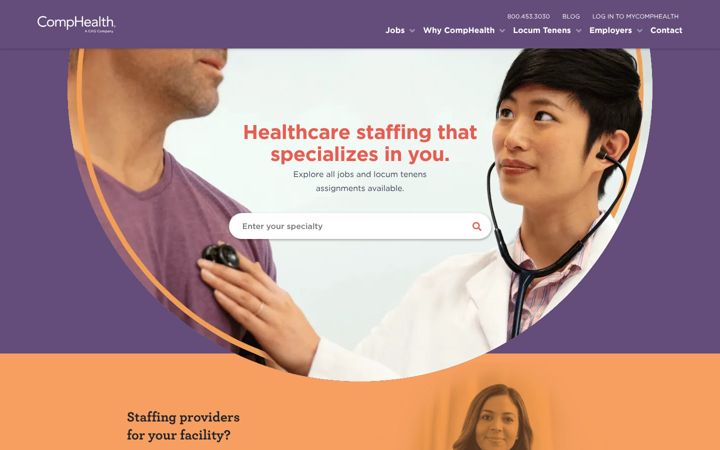 Screenshot του comphealth.com