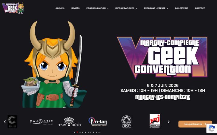 Ekrano kopija compiegne-geek-convention.fr