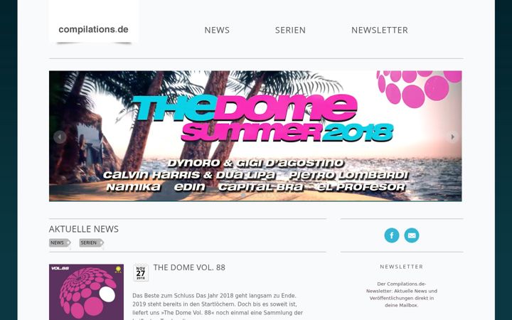 Screenshot of compilations.de