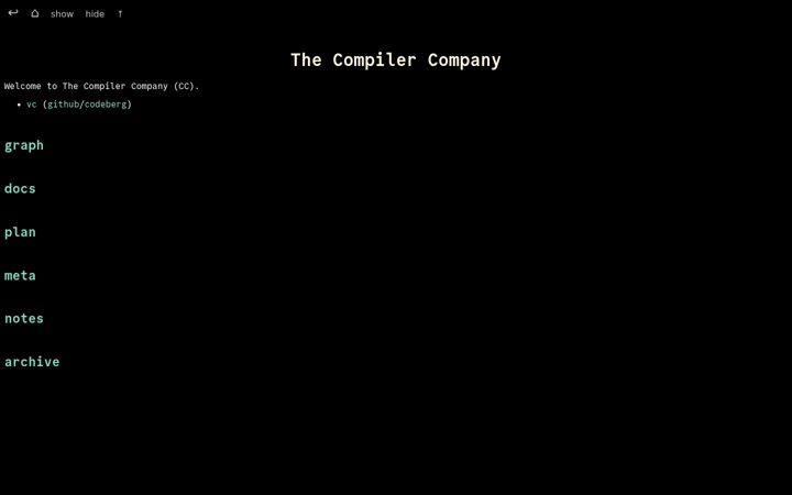 Screenshot of compiler.company