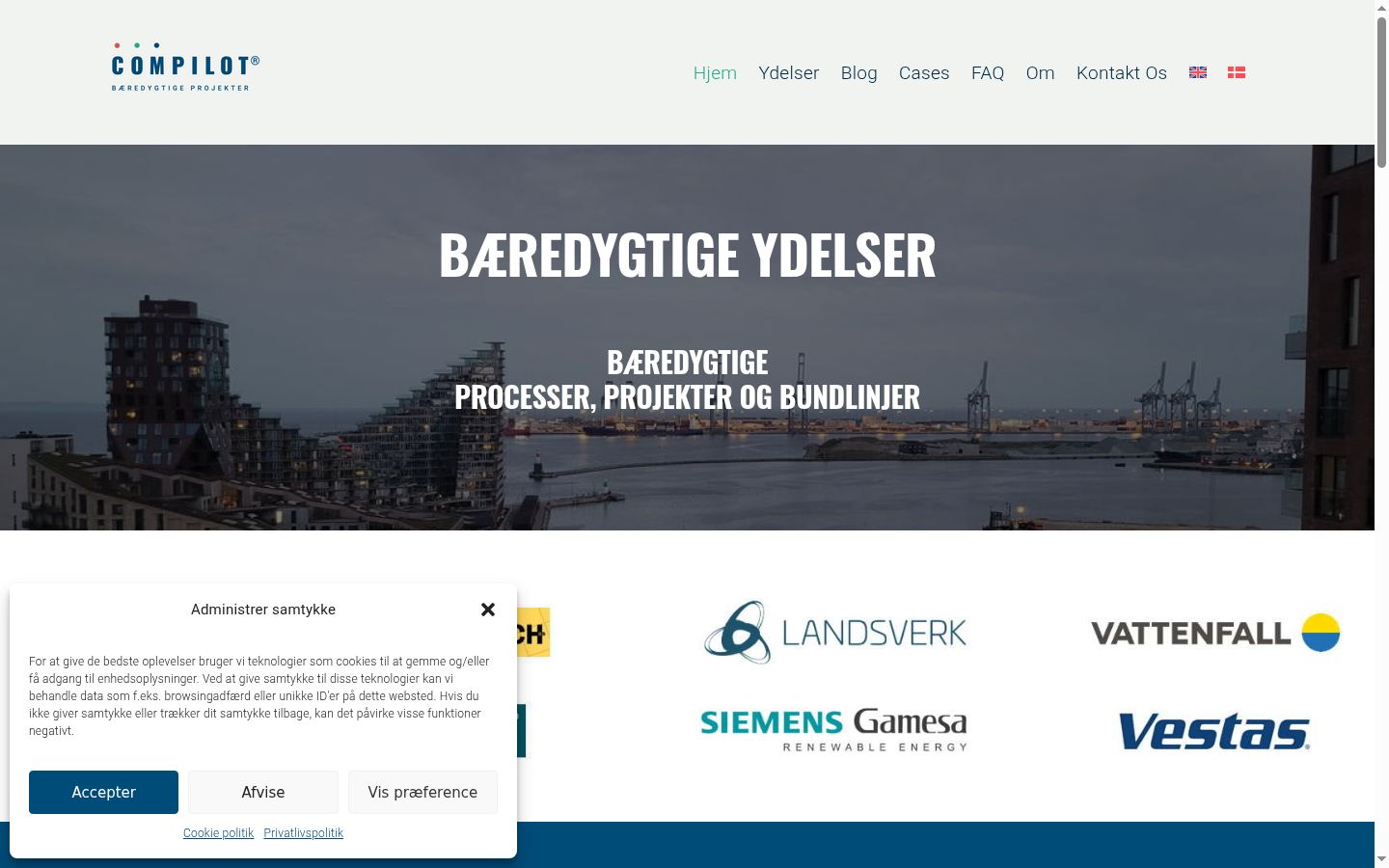 Screenshot van de toestemmingsbanner zoals getoond vóór enige interactie