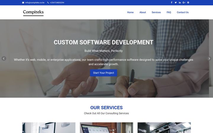 Screenshot of compiteks.co.ke