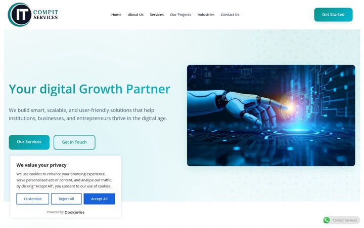 Screenshot of compitservices.uk
