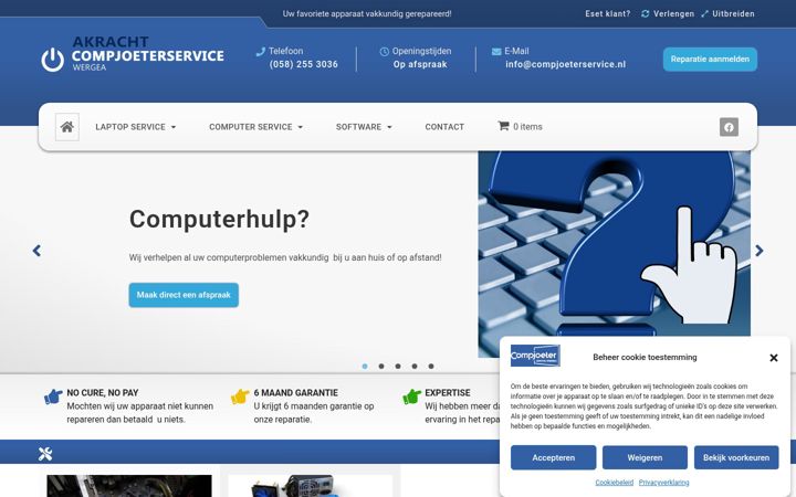 Screenshot of compjoeterservice.nl