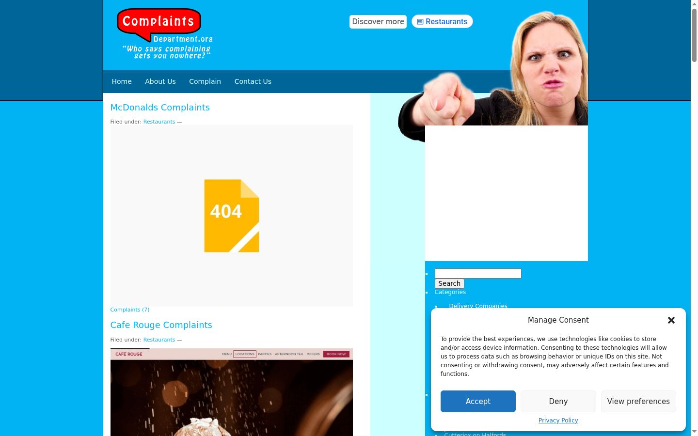 Snímek obrazovky baneru souhlasu zobrazeného před jakoukoli interakcí