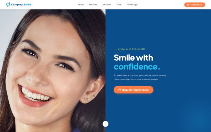 Screenshot of compleatsmile.com