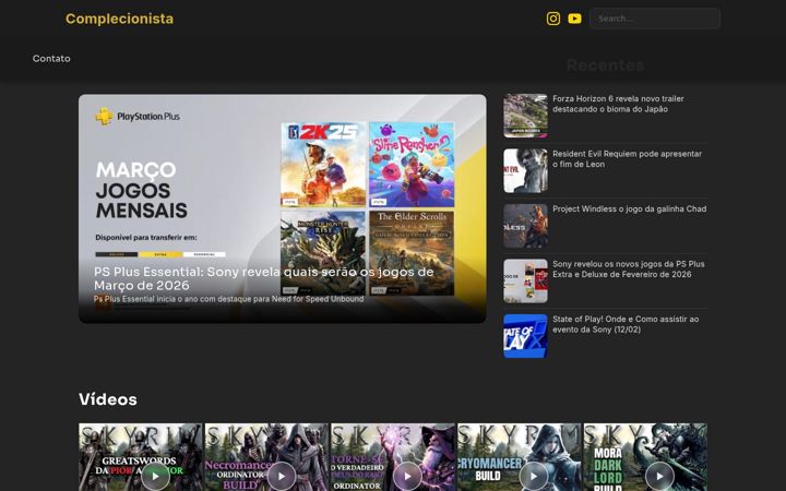 Screenshot of complecionista.com.br