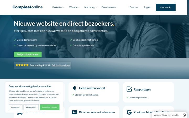 Screenshot of compleetonline.nl