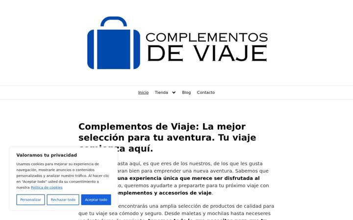 Screenshot of complementosdeviaje.com