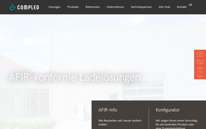 Screenshot of compleo-charging.com